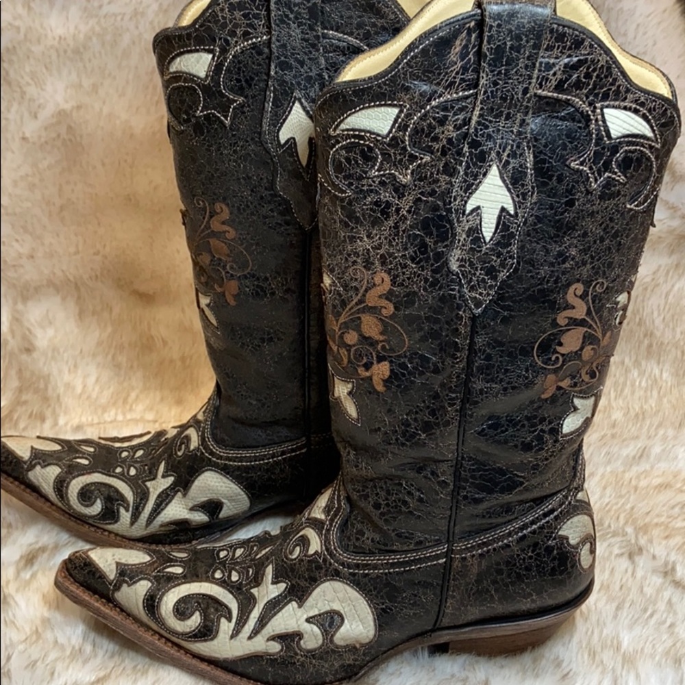 Women’s Corral Vintage Cowboy Boots SIZE 8.5 - Picture 3 of 8